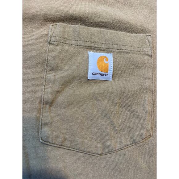CARHARTT  Mens short sleeve T-Shirt, Brown/Tan, size M, Cotton, Workwear - Picture 6 of 8